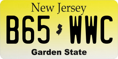 NJ license plate B65WWC