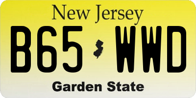 NJ license plate B65WWD