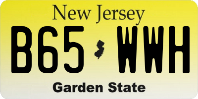 NJ license plate B65WWH