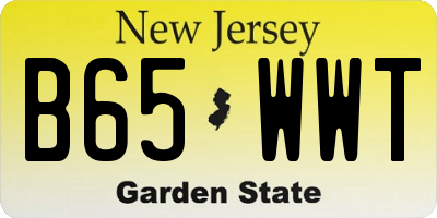 NJ license plate B65WWT