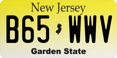 NJ license plate B65WWV