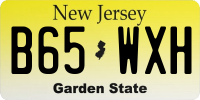 NJ license plate B65WXH