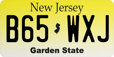 NJ license plate B65WXJ