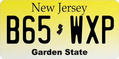 NJ license plate B65WXP