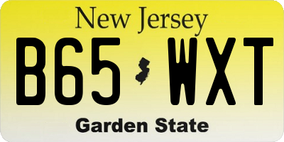 NJ license plate B65WXT