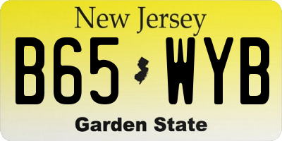 NJ license plate B65WYB