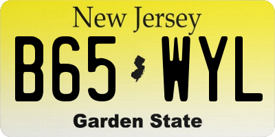 NJ license plate B65WYL