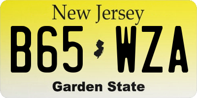 NJ license plate B65WZA
