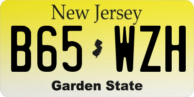 NJ license plate B65WZH