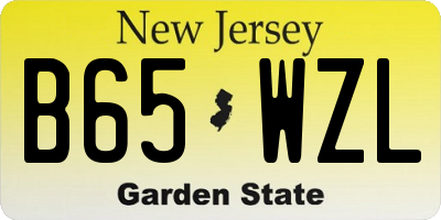 NJ license plate B65WZL