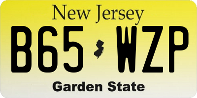 NJ license plate B65WZP