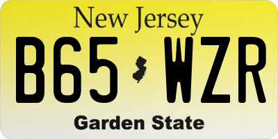 NJ license plate B65WZR