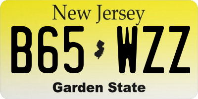 NJ license plate B65WZZ
