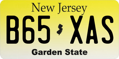 NJ license plate B65XAS