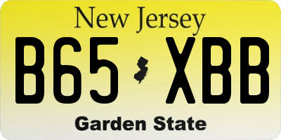 NJ license plate B65XBB