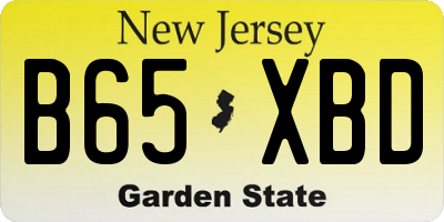 NJ license plate B65XBD