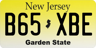 NJ license plate B65XBE