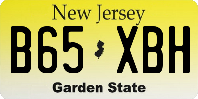 NJ license plate B65XBH