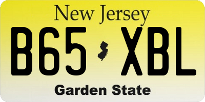 NJ license plate B65XBL