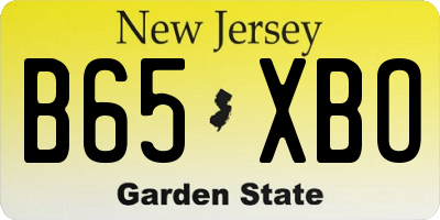 NJ license plate B65XBO