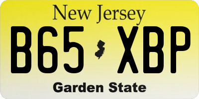 NJ license plate B65XBP