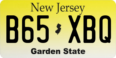 NJ license plate B65XBQ