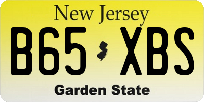 NJ license plate B65XBS