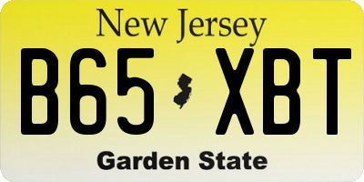 NJ license plate B65XBT
