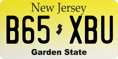 NJ license plate B65XBU