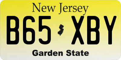 NJ license plate B65XBY