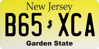 NJ license plate B65XCA