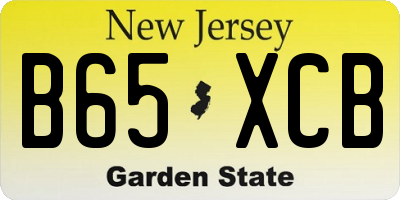 NJ license plate B65XCB