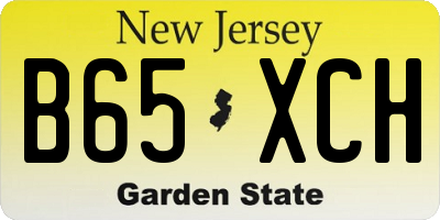 NJ license plate B65XCH