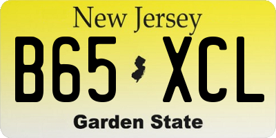 NJ license plate B65XCL