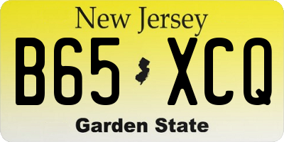 NJ license plate B65XCQ