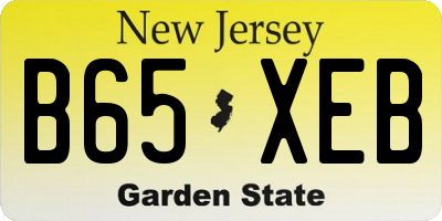 NJ license plate B65XEB