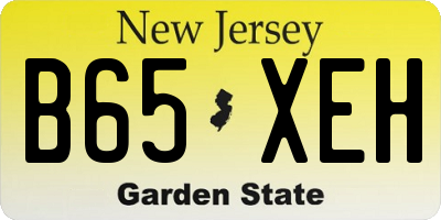 NJ license plate B65XEH