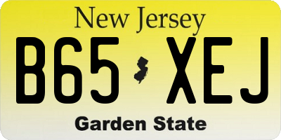 NJ license plate B65XEJ