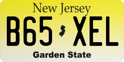 NJ license plate B65XEL