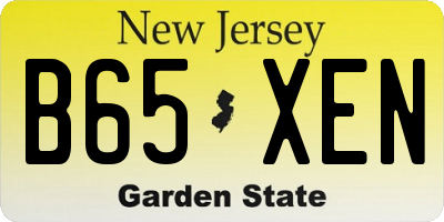 NJ license plate B65XEN