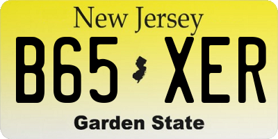 NJ license plate B65XER