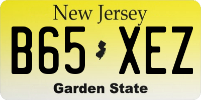 NJ license plate B65XEZ