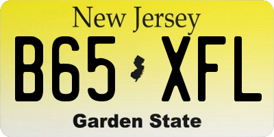 NJ license plate B65XFL