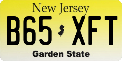 NJ license plate B65XFT