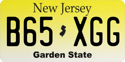 NJ license plate B65XGG