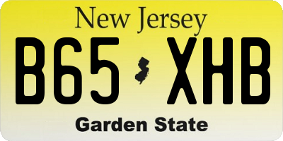 NJ license plate B65XHB