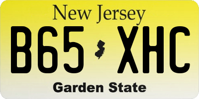 NJ license plate B65XHC