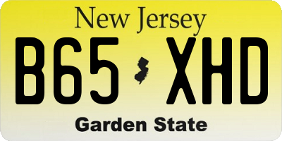 NJ license plate B65XHD