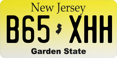 NJ license plate B65XHH