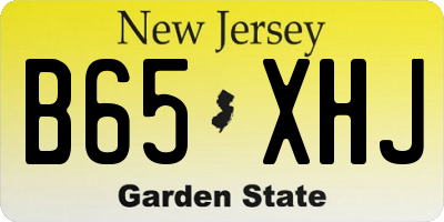 NJ license plate B65XHJ